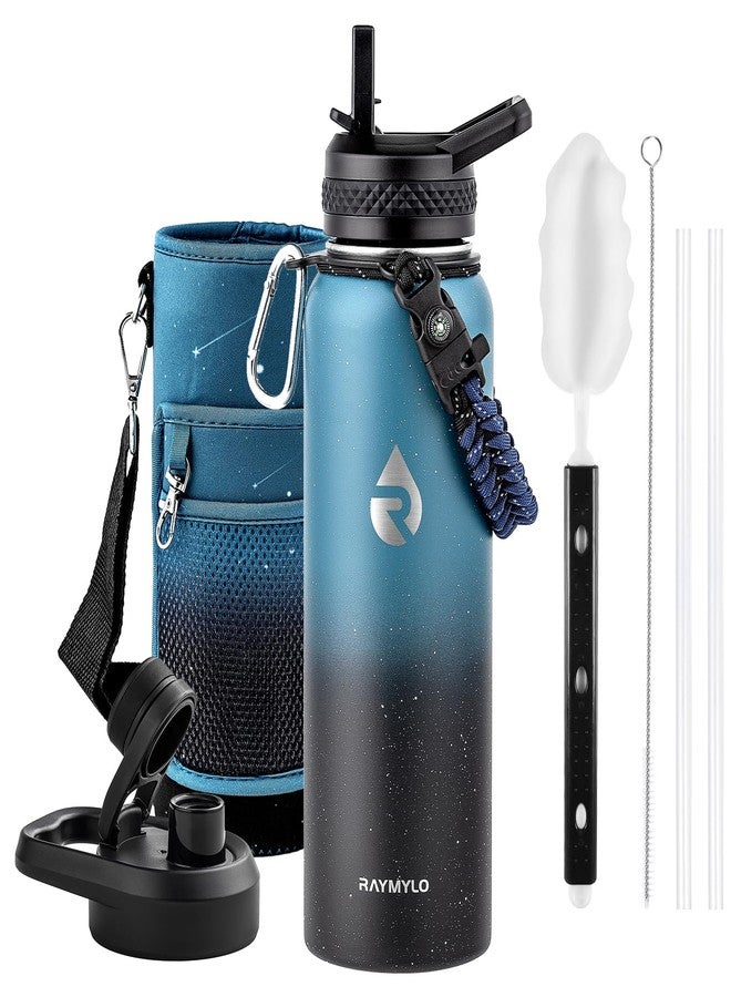 RAYMYLO 40oz Insulated Water Bottle, Triple Wall Vacuum Stainless Steel Water Bottles - Keeps Cold 48H, Reusable Metal water flask Jug for Gym, Sports, Camping, Hiking,Travel, Midnight Blue Speckle - Image 1