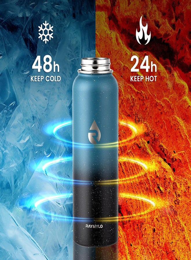 RAYMYLO 40oz Insulated Water Bottle, Triple Wall Vacuum Stainless Steel Water Bottles - Keeps Cold 48H, Reusable Metal water flask Jug for Gym, Sports, Camping, Hiking,Travel, Midnight Blue Speckle - Image 3