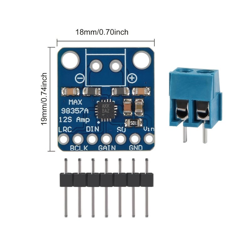 3 قطع من لوحة تضخيم MAX98357 I2S 3W فئة D مع فك تشفير I2S DAC للصوت، متوافقة مع Raspberry Pi وESP32 وArduino Zero - Image 2