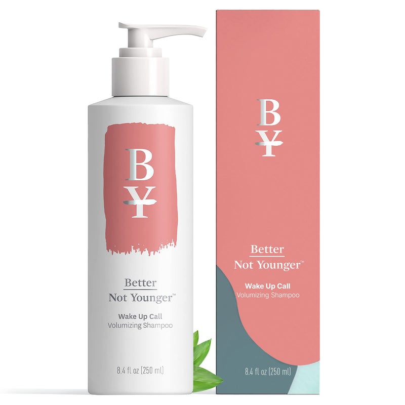Better Not Younger Wake Up Call Volumizing Biotin Shampoo 8.4 fl oz â€“ Designed for Women Over 40 with Thinning Hair - Volumizes, Lifts & Nourishes - Sulfate Free, Color - Safe Shampoo for Fine Hair. - Image 1