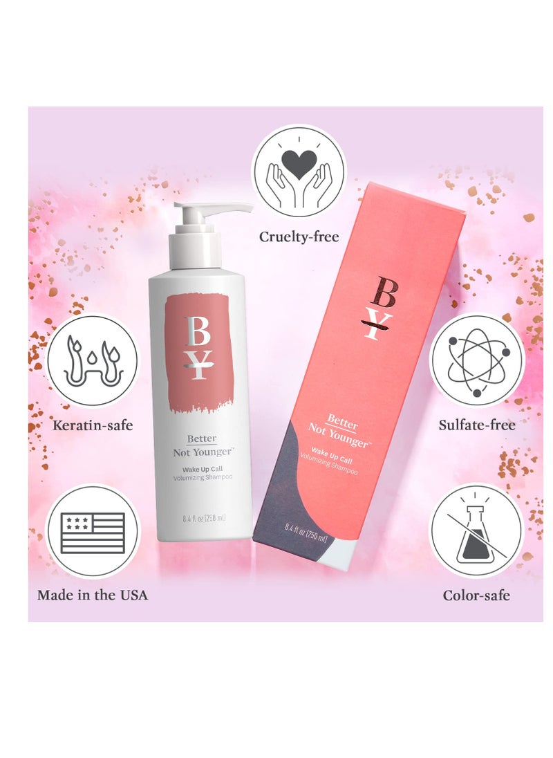 Better Not Younger Better Not Younger Wake Up Call Volumizing Shampoo - 8.4 fl. oz. Shampoo Designed for Thinning Hair & Women Over 40 - Volumizes, Lifts & Nourishes Color-Safe & Non-Stripping Shampoo for Thin Hair  - Image 2