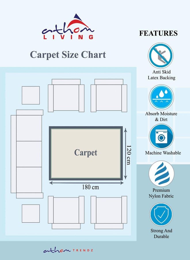 Athom Trendz Athom Living Kids Alphabetic Printed Anti Slip Carpet 120x180 cm Multi12 - Image 5