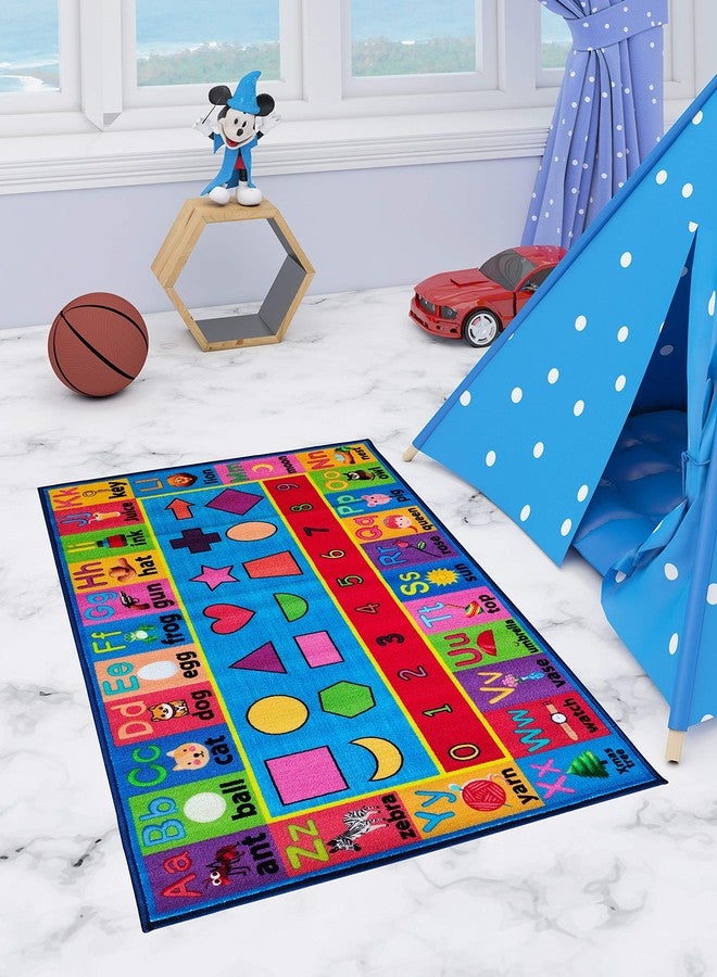 Athom Trendz Athom Living Kids Alphabetic Printed Anti Slip Carpet 120x180 cm Multi12 - Image 1