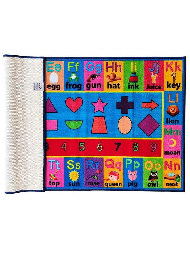 Athom Trendz Athom Living Kids Alphabetic Printed Anti Slip Carpet 120x180 cm Multi12 - Image 3