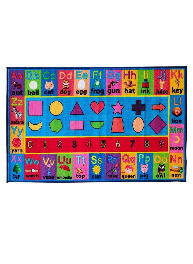 Athom Trendz Athom Living Kids Alphabetic Printed Anti Slip Carpet 120x180 cm Multi12 - Image 2