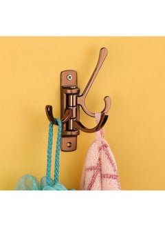 iSTAR iSTAR Flexible 4 Pin Hooks Bathroom Cloth Hanger Wall Hook Door Robe Hooks for Hanging Keys, Clothes, Towel (Rose Gold) Pack of 1  - Image 4