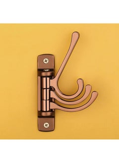 iSTAR iSTAR Flexible 4 Pin Hooks Bathroom Cloth Hanger Wall Hook Door Robe Hooks for Hanging Keys, Clothes, Towel (Rose Gold) Pack of 1  - Image 1