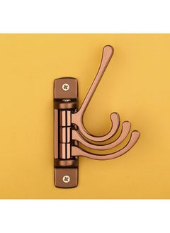 iSTAR iSTAR Flexible 4 Pin Hooks Bathroom Cloth Hanger Wall Hook Door Robe Hooks for Hanging Keys, Clothes, Towel (Rose Gold) Pack of 1  - Image 2