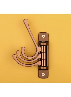 iSTAR iSTAR Flexible 4 Pin Hooks Bathroom Cloth Hanger Wall Hook Door Robe Hooks for Hanging Keys, Clothes, Towel (Rose Gold) Pack of 1  - Image 3