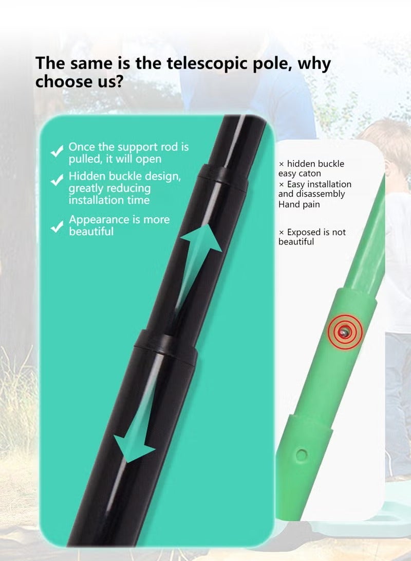 XiuWoo Outdoor Portable Folding Badminton Net Set with Rackets & Balls - Easy Setup for Family Fun - Image 5