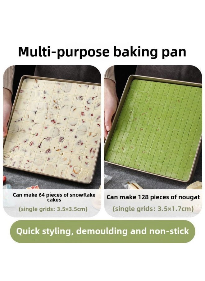 Generic - Snowflake Crisp Nougat Mold Plate Handmade Diy Suit Non-stick Cooling Shaping Square Plate Full Set Baking-Specifications: Special For Snowflake Crisp Nougat-Color:See Figure - Image 1