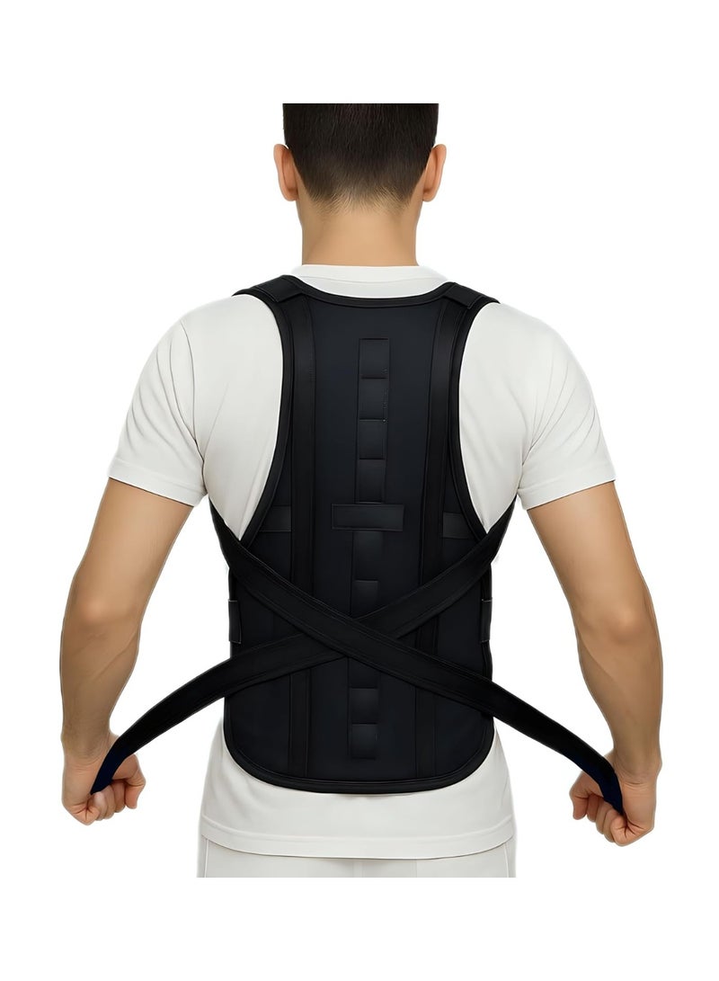 Full Back & Shoulder Posture Corrector Belt – Vertical Support with 12 Stays – Comfortable, Invisible Design for Daily Use, High-Quality for Men & Women (XL 76–90 cm) - Image 1