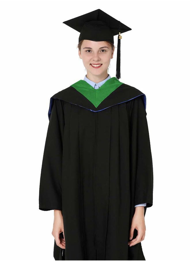 GraduationMall - Unisex Deluxe Bachelor Graduation Hood (KellyRoyalWhite) - Image 1