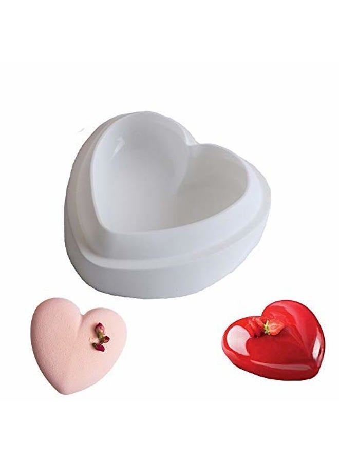 AntranStore Diamond Heart Love Mousse Cake Mold Trays, Silicone Baking Pan-Food Grade & BPA Free-Not Sticky Mould Suitable For Mousse,Chocolate Brownie,Cheesecake,Jelly,Ice Cream,Fondant - Image 1