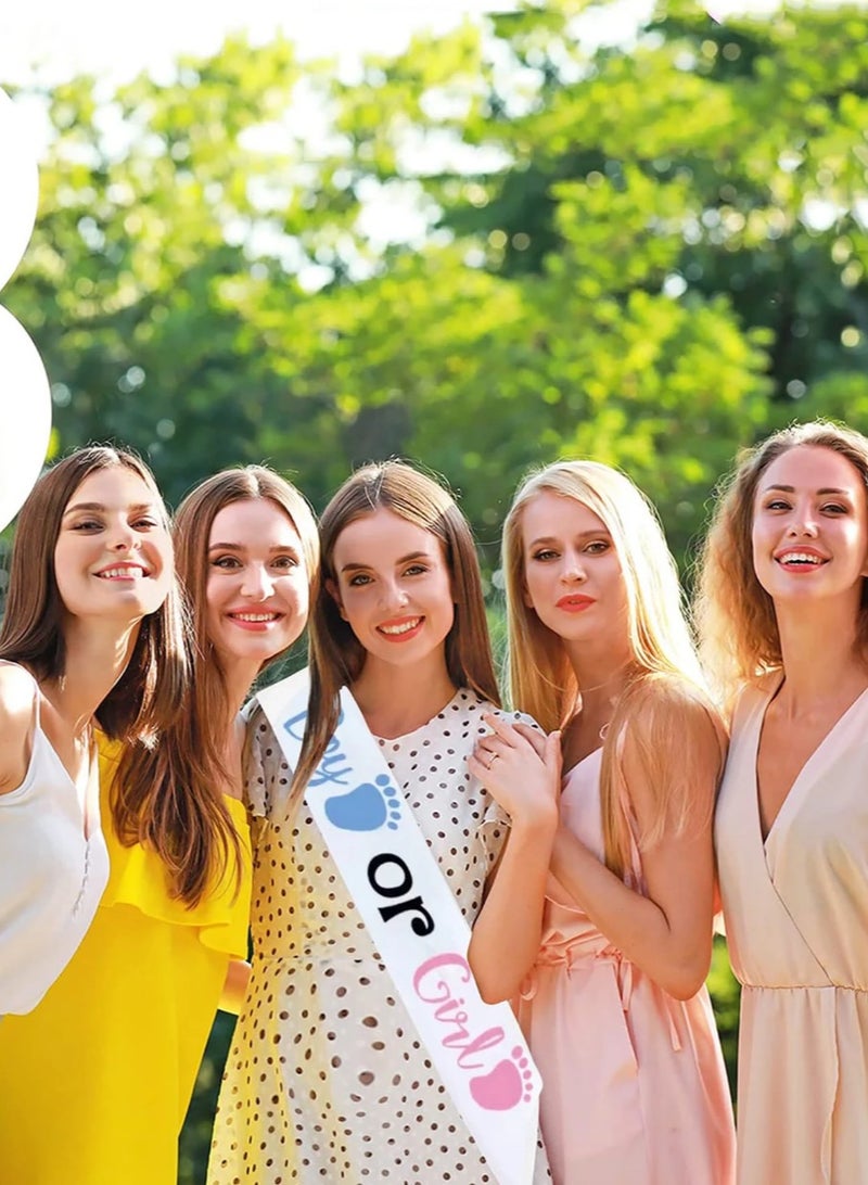 فرحة وشاح بلونين أزرق ووردي للكشف عن نوع الجنين - بعبارة: ولد أم فتاة؟ - Image 3