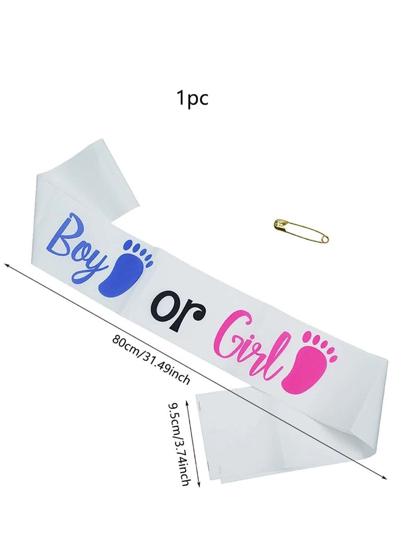فرحة وشاح بلونين أزرق ووردي للكشف عن نوع الجنين - بعبارة: ولد أم فتاة؟ - Image 2