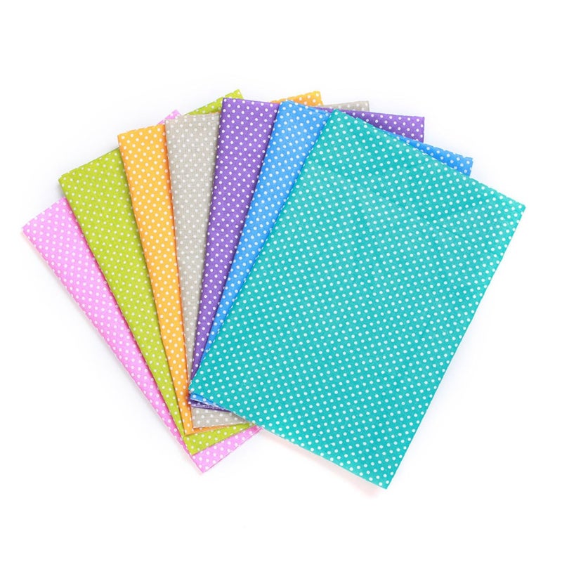 قطع قماش قطن مربعة 50 سم نمط نقطة بولكا DIY مجموعة حرف الخياطة لون عشوائي - Image 2