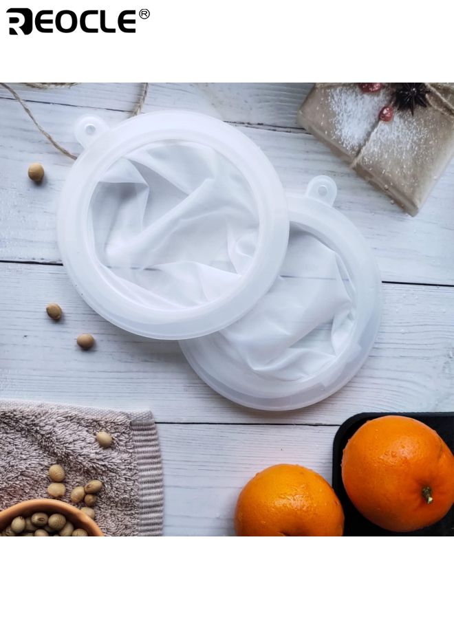 REOCLE 4PCS 200 Mesh Strainers Ultra Fine Nylon Food Filter Plastic Fine Mesh Colander for Filtering Soy Milk Coffee Milk Yogurt Juice Durable and Easy to Clean Kitchen Sieve - Image 5