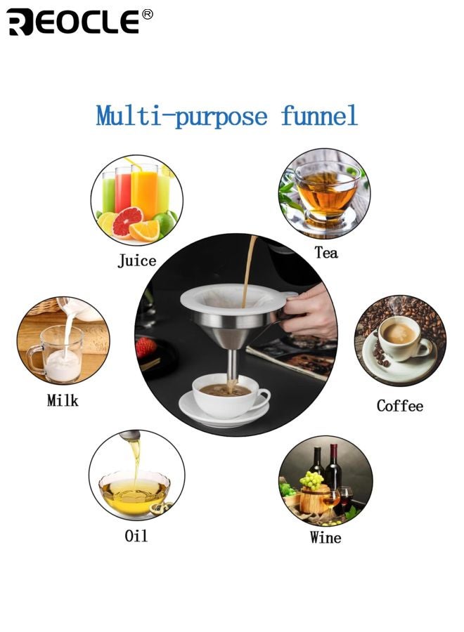 REOCLE 4PCS 200 Mesh Strainers Ultra Fine Nylon Food Filter Plastic Fine Mesh Colander for Filtering Soy Milk Coffee Milk Yogurt Juice Durable and Easy to Clean Kitchen Sieve - Image 4