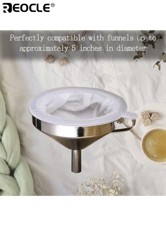 REOCLE 4PCS 200 Mesh Strainers Ultra Fine Nylon Food Filter Plastic Fine Mesh Colander for Filtering Soy Milk Coffee Milk Yogurt Juice Durable and Easy to Clean Kitchen Sieve - Image 2