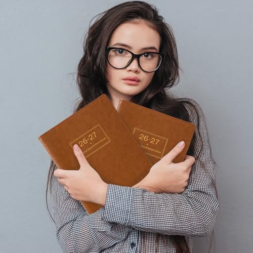 Artfan Appointment Book Planner 20262027 Large 20262027 Daily Hourly Planner July 2026 June 2027 85 x 11 Appointment Book Plannerwith 15Minute Interval Thick Paper Pocket Brown - Image 3