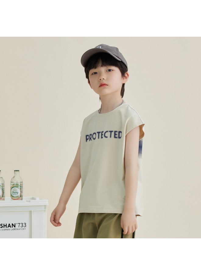 Vest: Boys' Casual T-shirt, 2025 Summer Trendy Children's Soft, Stretchy, Skin-friendly, And Cool Top - Image 3