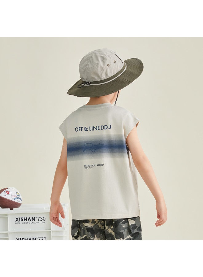 Vest: Boys' Casual T-shirt, 2025 Summer Trendy Children's Soft, Stretchy, Skin-friendly, And Cool Top - Image 5