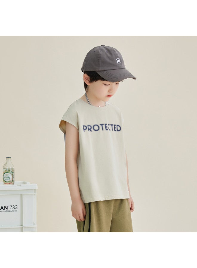 Vest: Boys' Casual T-shirt, 2025 Summer Trendy Children's Soft, Stretchy, Skin-friendly, And Cool Top - Image 4