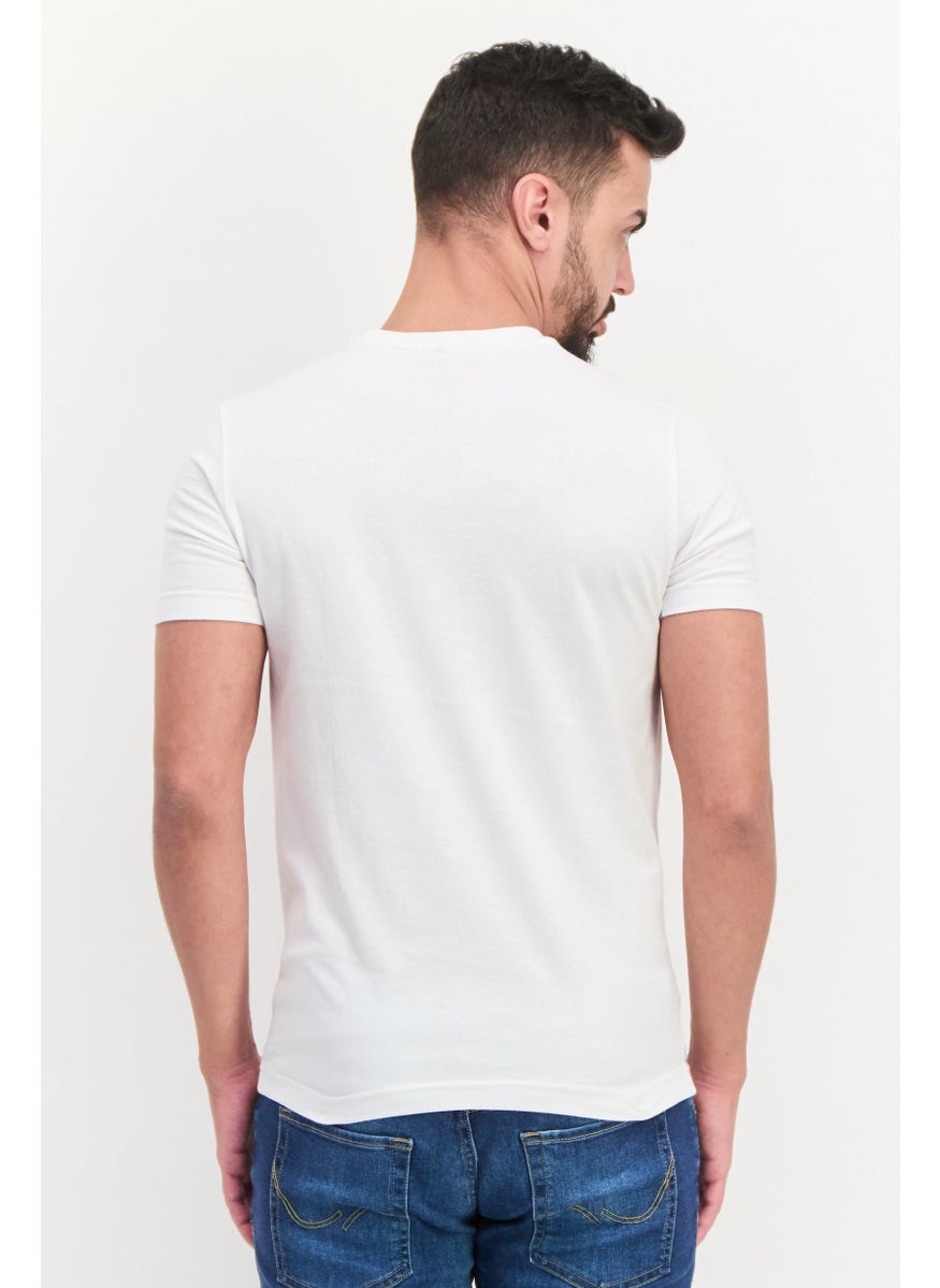 Free Soul - Men Crew Neck Short Sleeve Graphic Print T-Shirt, White - Image 1
