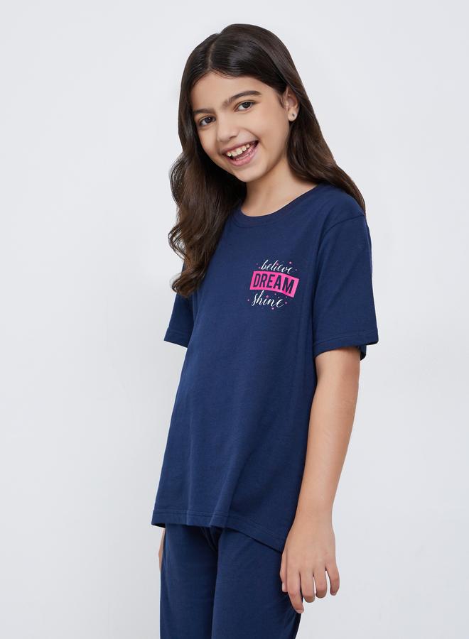 Styli Teens Cotton Printed T-Shirt and Pyjama Set - Image 3