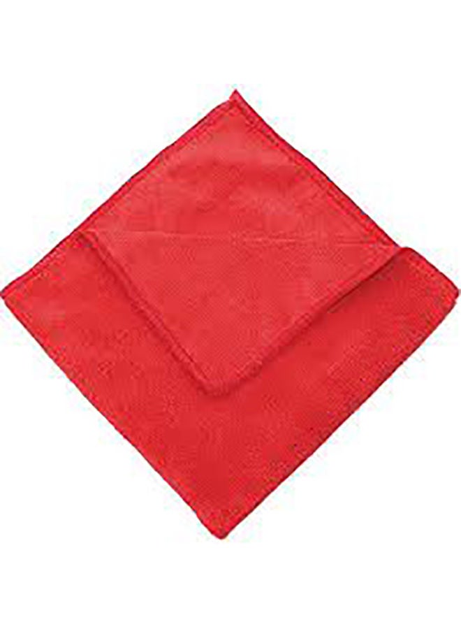 NIBEMINENT 12-Piece Multipurpose Cleaning Cloths Microfiber Red 40cm 