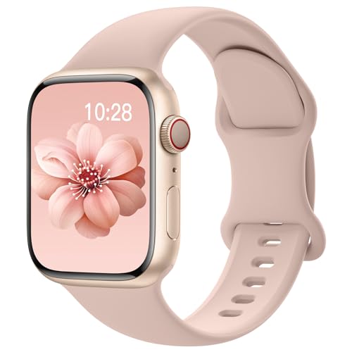 SuperNaNa Sport Silicone Band Compatible with Apple Watch Bands 40mm 38mm 41mm 44mm 45mm 42mm 49mm Women Men,Soft Wristband Waterproof Replacement Sport Strap for iWatch Bands Series 9 8 7 6 5 4 3 2 1 SE Ultra - Image 1
