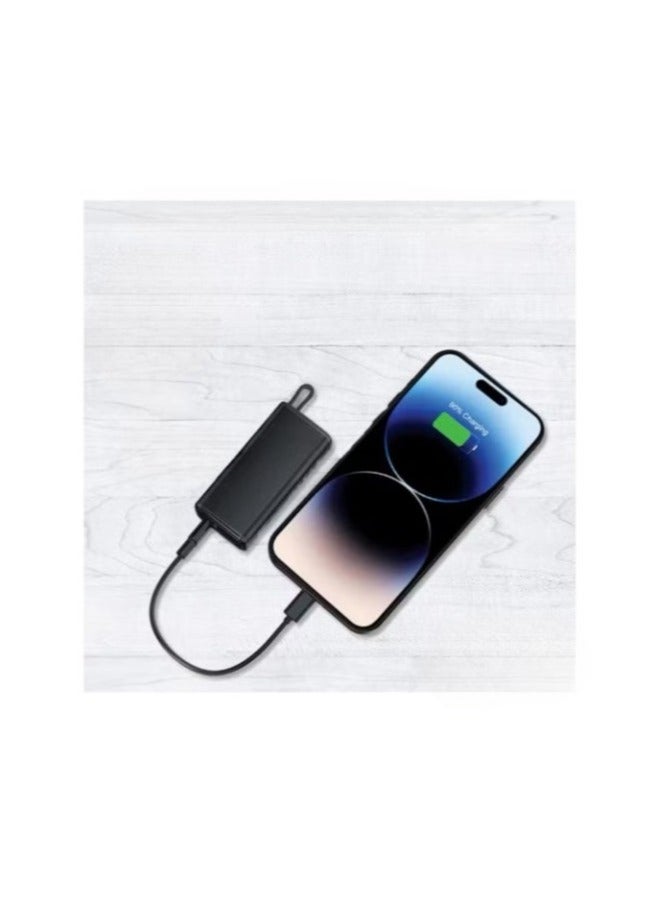 REBENUO بنك طاقة ميني 5000mAh مع كابل شحن مدمج – شاحن جيب خفيف الوزن ومضغوط، خرج USB سريع، مثالي للسفر، احتياطي طوارئ لجهاز iPhone، Android، وأكثر - Image 5