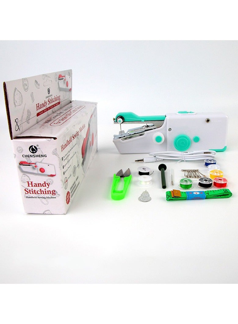 Mini Sewing Machine,Handheld Sewing Machine,Easy to Use and Fast Stitch Suitable for Clothes,Fabrics, DIY Home Travel - Image 1
