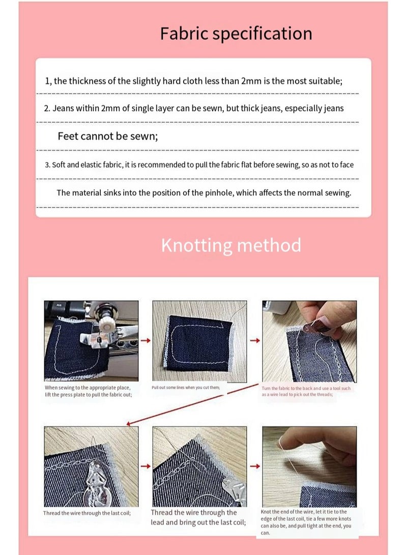 Mini Sewing Machine,Handheld Sewing Machine,Easy to Use and Fast Stitch Suitable for Clothes,Fabrics, DIY Home Travel - Image 2