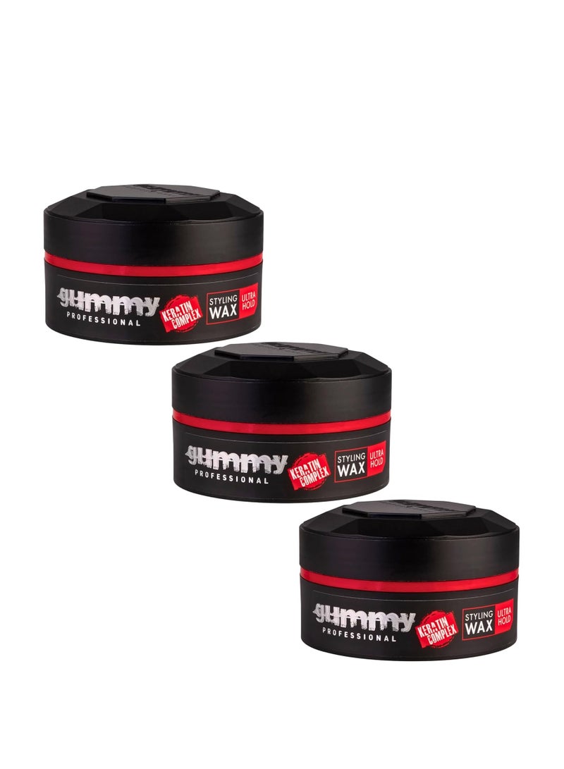 غامي Gummy Ultra Hold Hair Styling Wax 150 مل × 3 قطع - Image 1