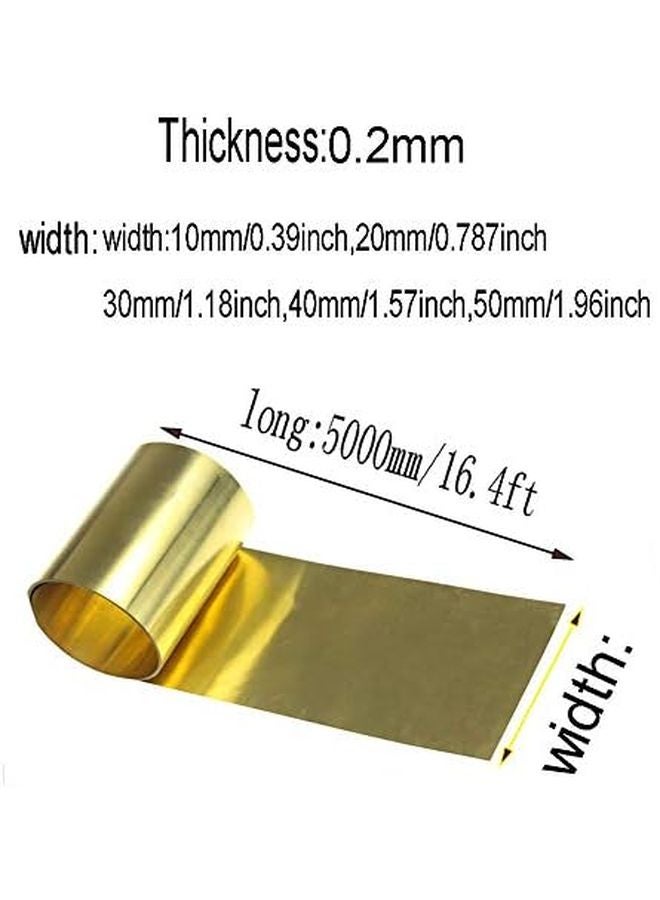 صفيحة نحاسية نقية صفائح معدنية رقائق نحاس أصفر سمك 0.2 مم طول 5000 مم عرض 10 مم - Image 3