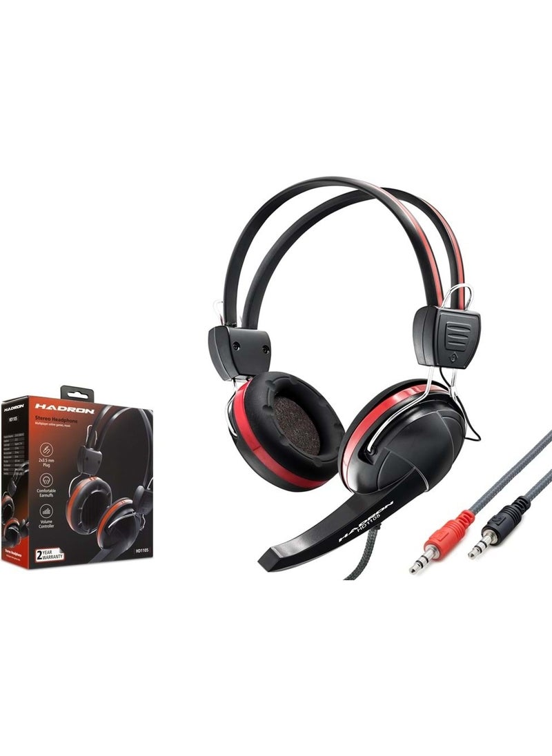 HD1105 Headphone with Microphone PC Aux 3.5mm - pzsku/Z6419AAF8BCEA65D7E272Z/45/_/1740601444/6ba8922a-c26a-494f-9f14-c2803efb2cc7