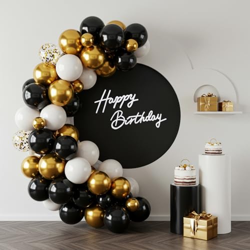 TONIFUL Happy Birthday Sign for Backdrop - White Felt Banner - Includes Dot Glue - Perfect for Birthday Party Backdrop,Wall Decr,Balloon Arch,Photo Background - Image 3