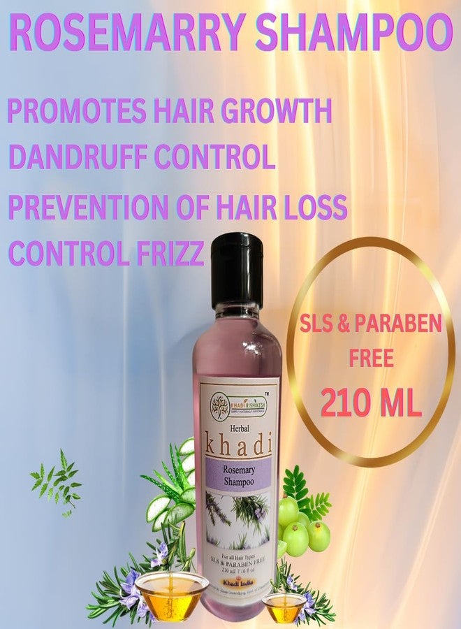 خادي ريشيخش شامبو خادي ريشيكيش بالأعشاب وإكليل الجبل - شامبو مضاد لتساقط الشعر - أقوى - يقلل من تساقط الشعر وتقصفه 210 مل، للنساء والرجال - خالٍ من كبريتات لوريل الصوديوم والبارابين - لجميع أنواع الشعر (عبوة من قطعتين) - Image 3