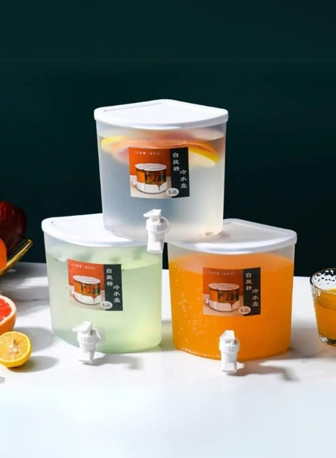 شي ون موزع عصير ثلاثي الحاويات – حافظة مشروبات باردة وساخنة بثلاثة أقسام عملية للمناسبات والمطبخ” - Image 4