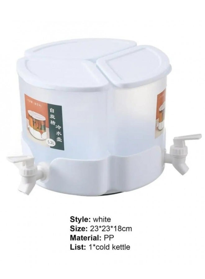 شي ون موزع عصير ثلاثي الحاويات – حافظة مشروبات باردة وساخنة بثلاثة أقسام عملية للمناسبات والمطبخ” - Image 5