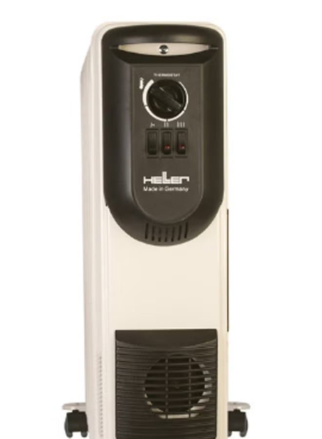 هيلير دفاية زيت Heller، 13 ريشة/زعنفة، قوة 2500 واط، مروحة مدمجة (Turbo Fan)، مؤقت زمني، لون بيج - موديل MAV 2513 T - Image 2