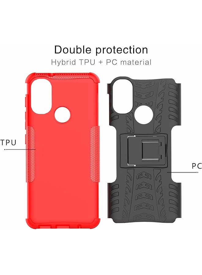 erorex For Motorola Moto E40 Motorola Moto E30 Case With Tempered Glass 2 Pieces Shockproof Heavy Duty Strong Durable Kick Stand Case Cover Moto E40 E30 Black 1 - Image 3