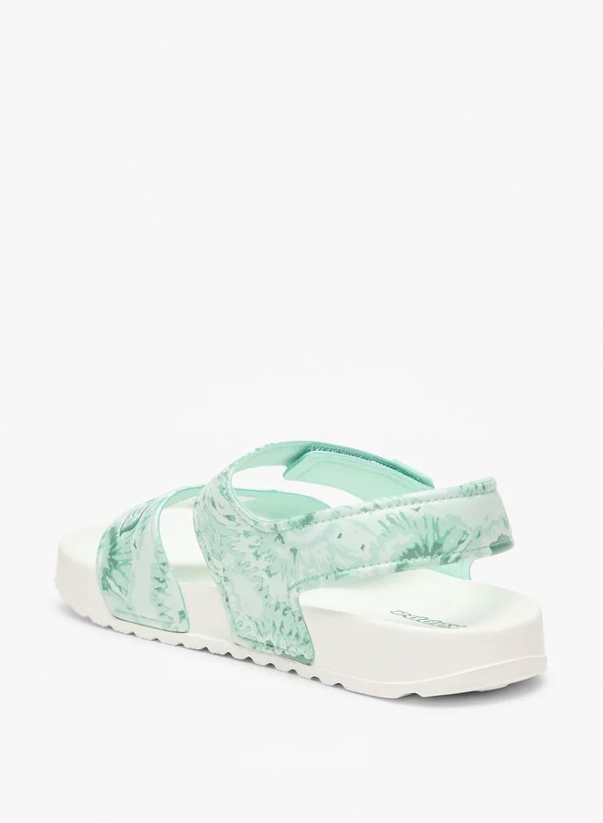 Kappa Girls' Printed Floaters with Hook and Loop Closure