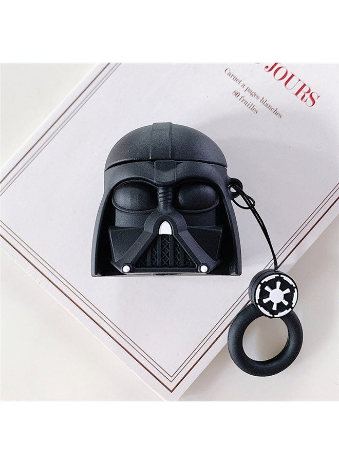 yongsheng - 3D Cartoon Case Cover For Apple Airpods pro/Pro2 Black， Cute Cartoon Unique Silicone Air pods Cover, 3D Funny Fashion Fun Cool Keychain Design Stylish Hero Kits Soft Skin Cases Girls Teens Kids - Image 1