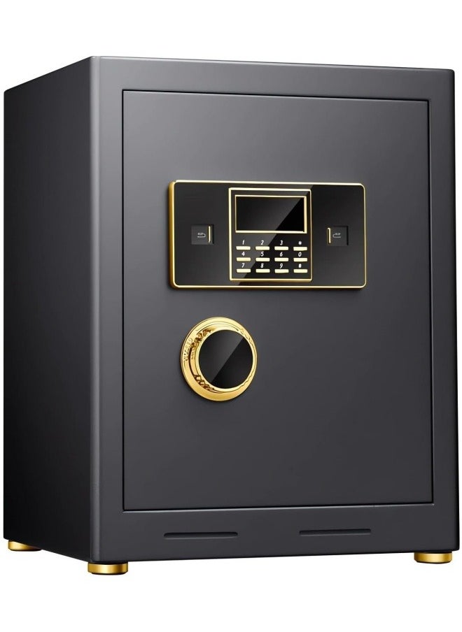 GGEROU - Safe Box,Steel Security Safe and Lock Box with Electronic Keypad Secure,Heavy Duty Fire proof Safe Boxes for Home Use, Removable Inner Cabinet and Shelf,Anti-Theft Digital Safe Box for Home Office - Image 1