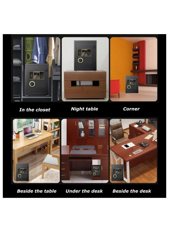 GGEROU - Safe Box,Steel Security Safe and Lock Box with Electronic Keypad Secure,Heavy Duty Fire proof Safe Boxes for Home Use, Removable Inner Cabinet and Shelf,Anti-Theft Digital Safe Box for Home Office - Image 1