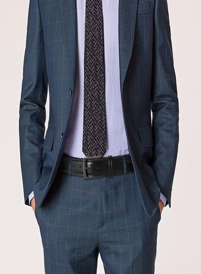 FALAN MULE Men's Leather Dress Belt - Classic & Fashion Belt with Prong Buckle for Men - Image 5