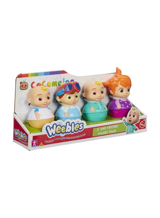Character Options Cocomelon Weebles 4 Figure Pack, Chunky Moulded Figures, JJ, moonbug, Preschool Imaginative Play, Blue - Image 4